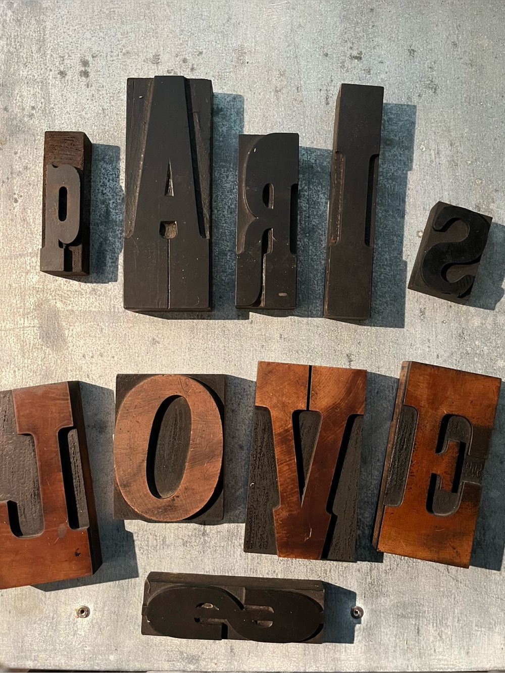 Vintage Letterpress Wooden  Letters Letter Blocks